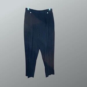 New Frontier Women's Vintage Black Pleated Pants Western Faux Suede size 12